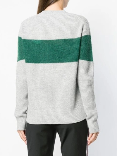 colour-block fitted sweater
