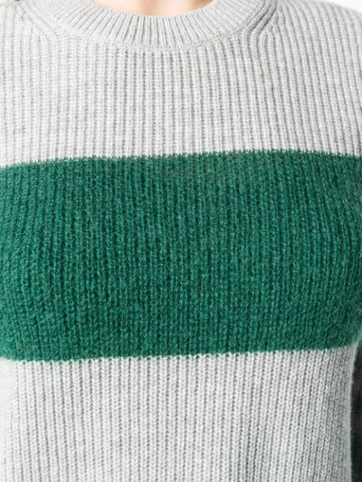 colour-block fitted sweater