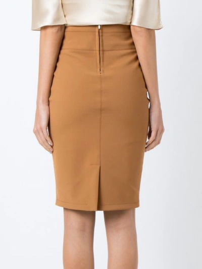 Shop Gloria Coelho High Waist Skirt In Neutrals
