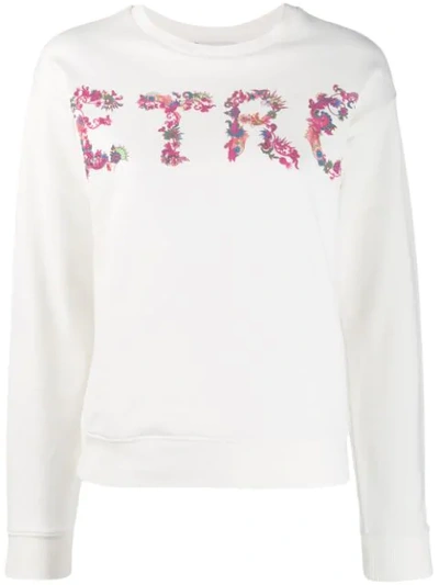 Shop Etro Logo Sweatshirt - White
