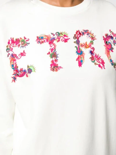 Shop Etro Logo Sweatshirt - White