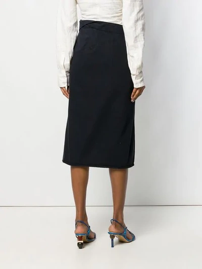 JACQUEMUS DENIM PENCIL SKIRT - 蓝色