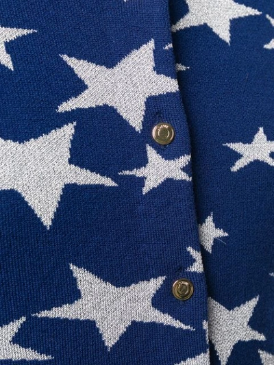 Shop Loewe Lurex Stars Cardigan In Blue