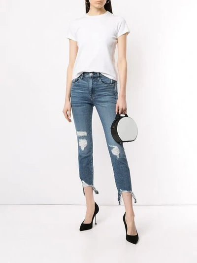 Shop 3x1 Straight Authentic Cropped Jeans In Blue