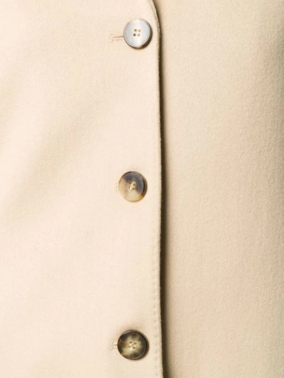 Shop Alberto Biani Buttoned Coat - Neutrals