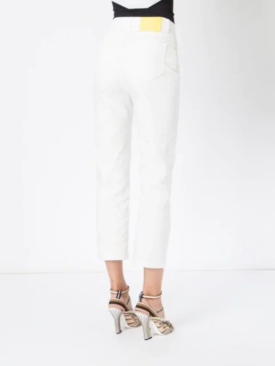 Shop Aalto Cropped Slim-fit Jeans - White