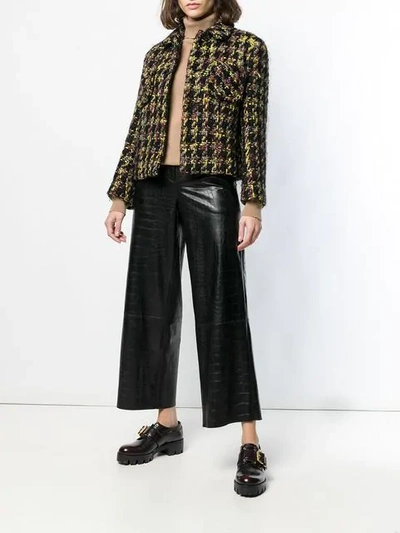 Pre-owned Comme Des Garçons Boucle Cropped Jacket In Black