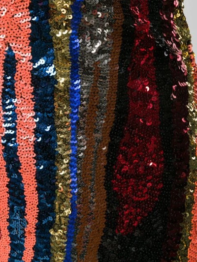 Shop Attico Handmade Multicolor Sequin Skirt - Black