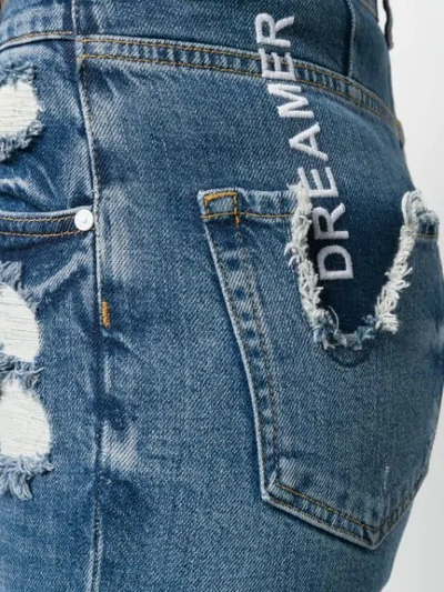 Shop Pinko Dreamer Distressed Skinny Jeans In Blue