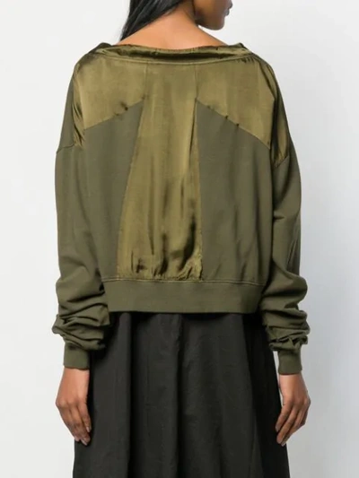 Shop Andrea Ya'aqov Loose Structured Sweater In Green