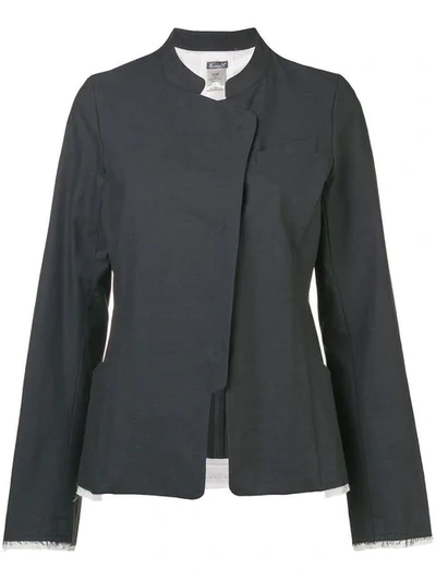 Shop Kristensen Du Nord Raw Seam Detail Jacket In Grey