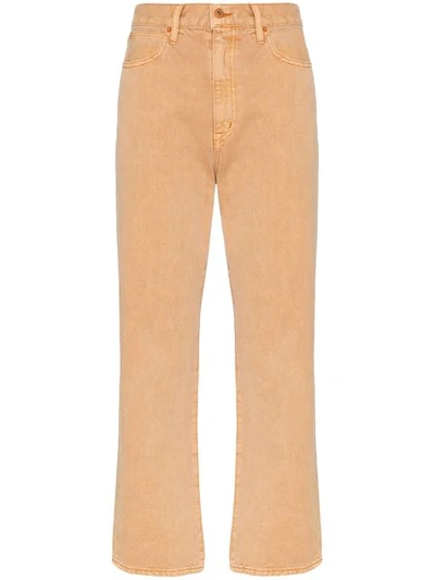 Shop Slvrlake High-rise Kick-flare Jeans In Neutrals