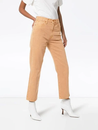 Shop Slvrlake High-rise Kick-flare Jeans In Neutrals