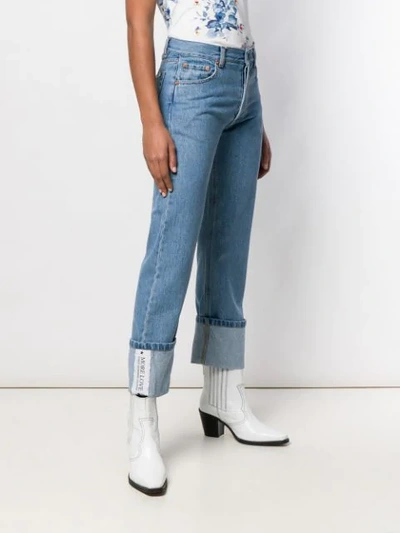 Shop Forte Dei Marmi Couture Cropped Straight-leg Jeans In Blue