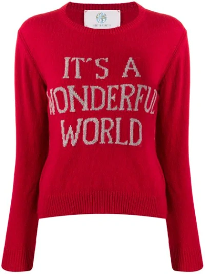 Shop Alberta Ferretti It's A Wonderful World Jumper In Red