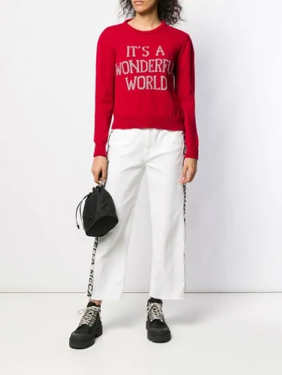 Shop Alberta Ferretti It's A Wonderful World Jumper In Red