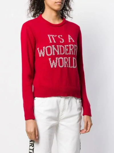Shop Alberta Ferretti It's A Wonderful World Jumper In Red