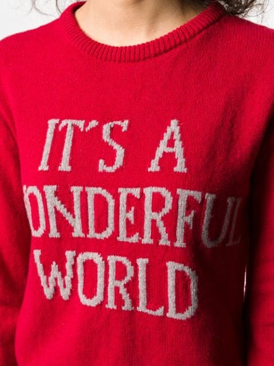 ALBERTA FERRETTI IT'S A WONDERFUL WORLD毛衣 - 红色
