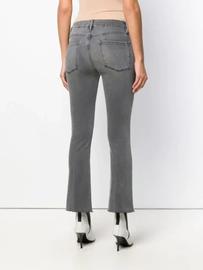 Shop Frame Le Crop Bootcut Jeans In Grey