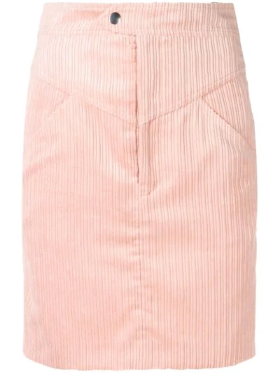 Shop Isabel Marant High Waisted Corduroy Skirt In Pink