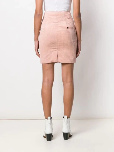 Shop Isabel Marant High Waisted Corduroy Skirt In Pink