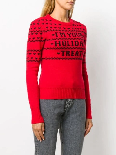 Shop Philosophy Di Lorenzo Serafini 'i'm Your Holiday Treat' Jumper In Red