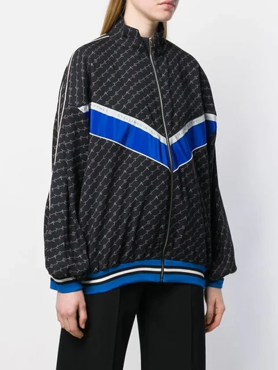 Shop Stella Mccartney Monogram Sports Jacket In Blue