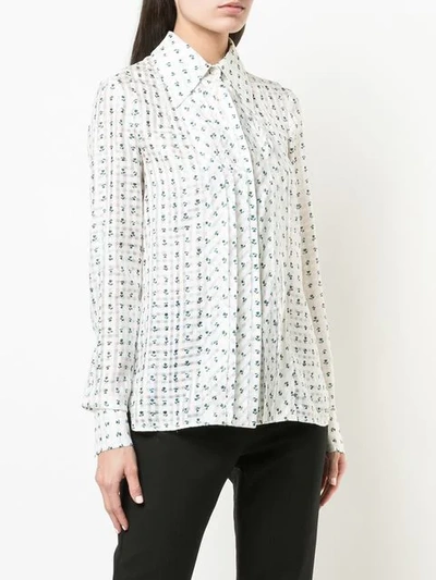Shop Carolina Herrera Floral Print Shirt In White
