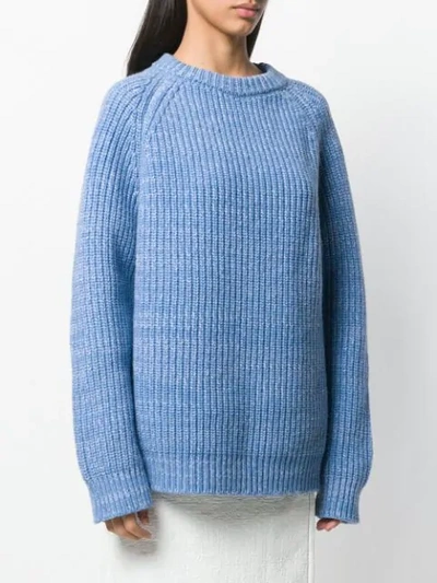 Shop Marni Oversized Sweatshirt In Blue