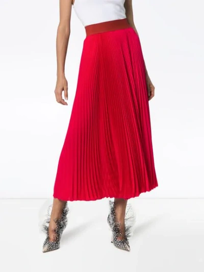 Shop Poiret High-waisted Pleated Skirt - Pink