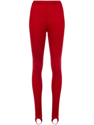 Shop Joseph Merino Stirrup Leggings In Red