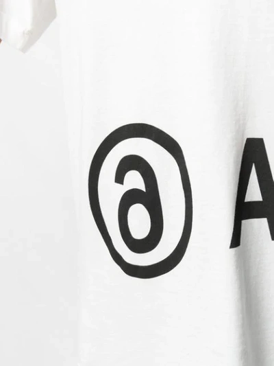 Mm6 Maison Margiela Reversed Logo Cotton T-shirt In White