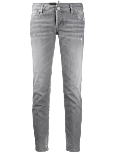 Shop Dsquared2 Slim-fit Low Rise Trousers In Grey