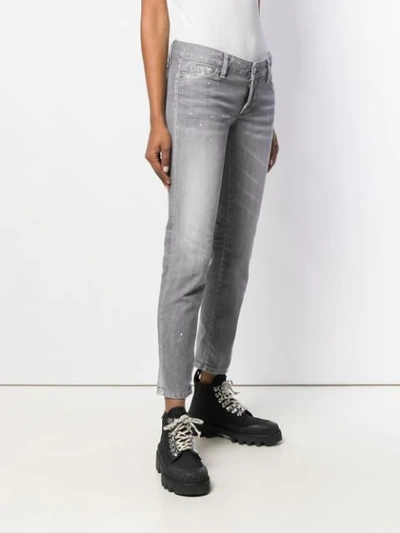 Shop Dsquared2 Slim-fit Low Rise Trousers In Grey