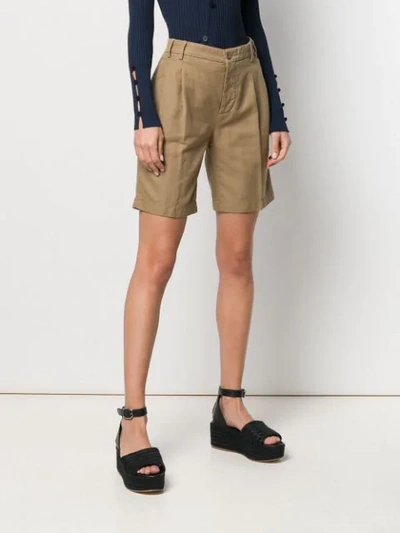 Shop Aspesi Straight-leg Shorts In Neutrals