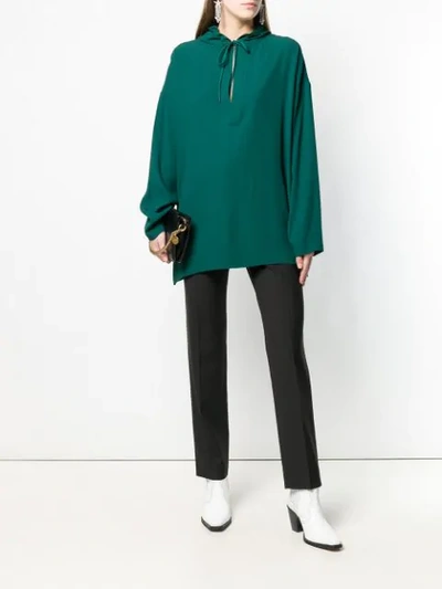 Shop Givenchy Oversized Hoodie In Green