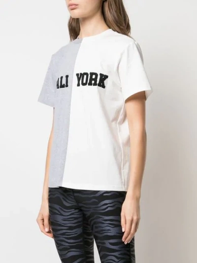Shop Cynthia Rowley T-shirt Mit "caliyork"-schriftzug In White