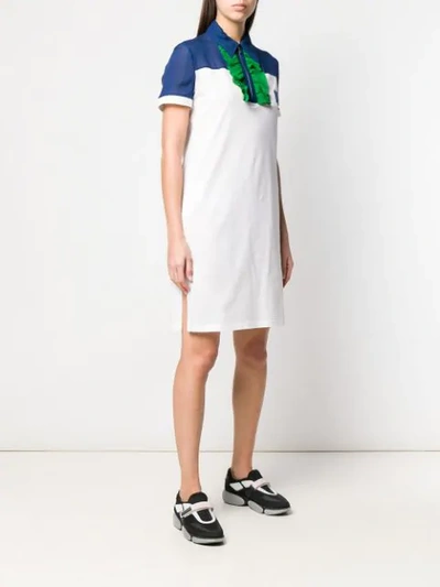 Shop Prada Ruffled Polo Dress In F0xkl