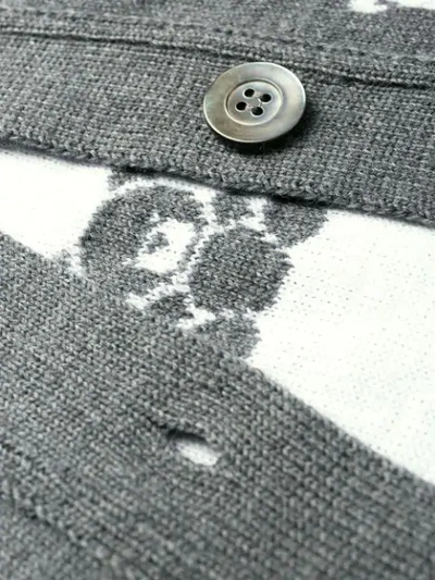 MOSCHINO TEDDY BEAR花纹开衫 - 灰色