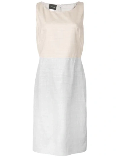 Shop Akris Reversible Sheath Dress In Neutrals