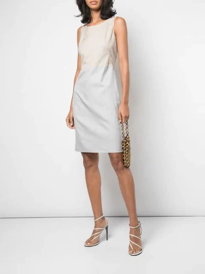 Shop Akris Reversible Sheath Dress In Neutrals