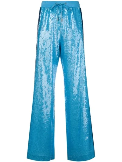 Shop Alberta Ferretti Rainbow Week Track Pants In Blue