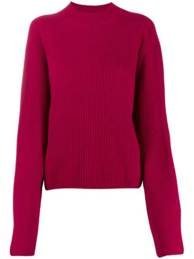Shop Chloé Ribbed Knit Sweater In Pink