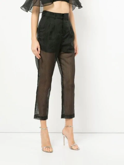 Shop Alice Mccall Shine Cropped Trousers In Black