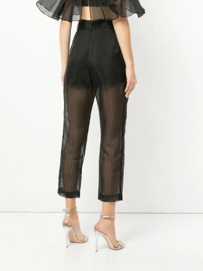 Shop Alice Mccall Shine Cropped Trousers In Black