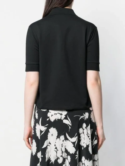 Shop Kenzo Cropped Polo In Black