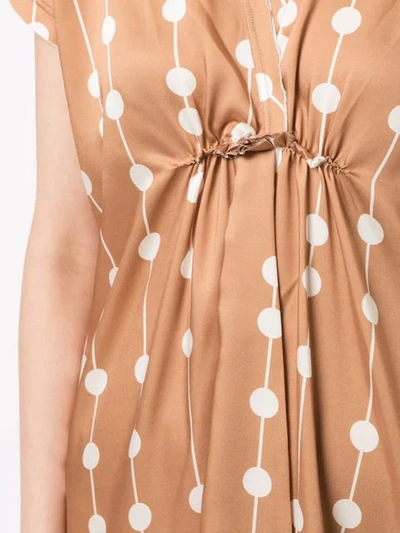 Shop Jejia Dots V-neck Dress In Brown