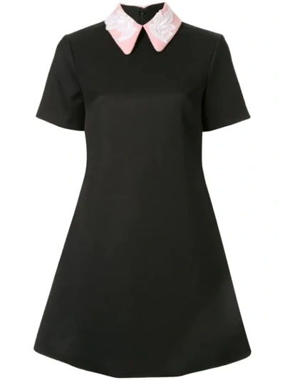 Shop Macgraw Falcon Contrasting Collar Dress In Black