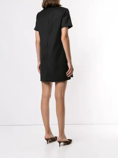 Shop Macgraw Falcon Contrasting Collar Dress In Black