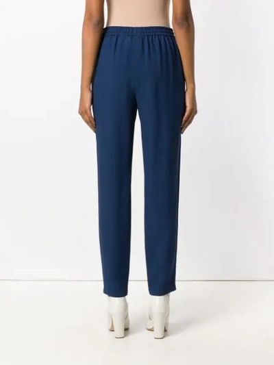 Shop Red Valentino Drawstring Waist Trousers In Blue